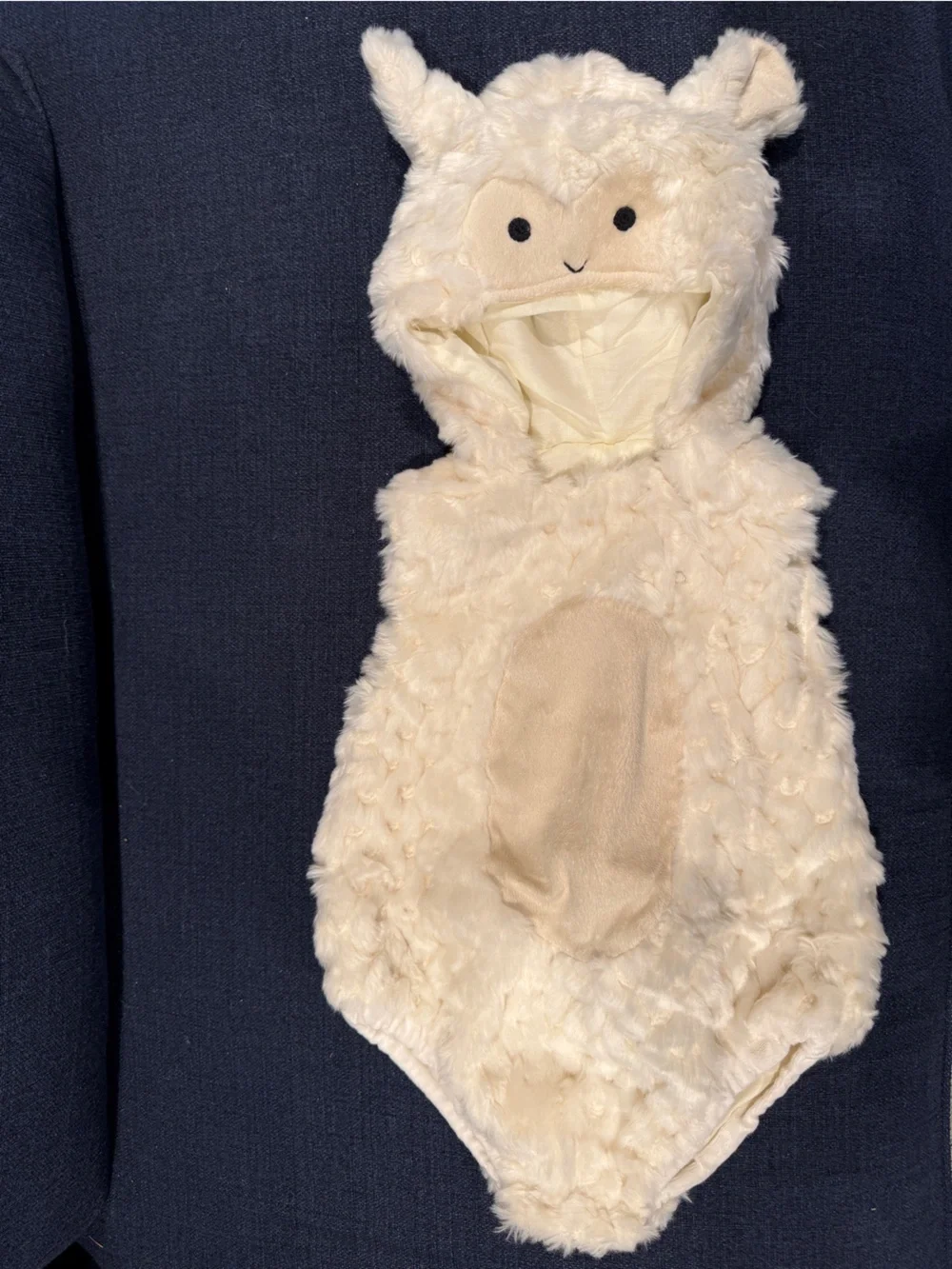 Pottery Barn Kids Cream Lamb Hooded Plush Hat